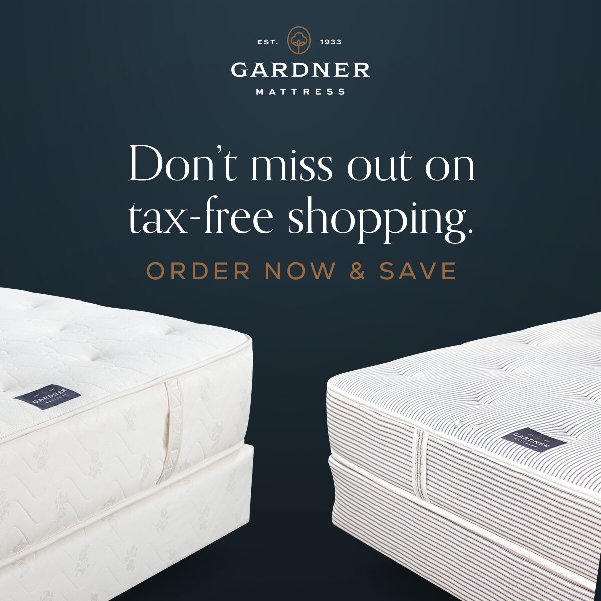Reserve your mattress now and pay later.